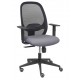 Silla Cilanco negra malla negra asiento bali gris brazo regulable