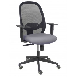 Silla Cilanco negra malla negra asiento bali gris brazo regulable