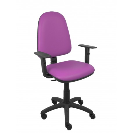 Silla Ayna similpiel morado brazos regulables