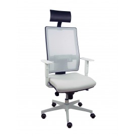 Silla Horna sincro malla blanca bali blanco brazos blancos base blanca ruedas parque