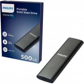 PHILIPS - DISCO SSD M.2 EXTERNO PHILIPS FM50SS030P 500GB USB-C/USB3.0 540MB ULTRA SLIM - FM50SS030P