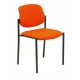 Silla fija Villalgordo bali naranja oscuro chasis negro