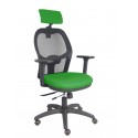 Silla Jorquera traslack malla negra asiento bali verde brazos 3D cabecero regulable