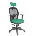 Silla Jorquera traslack malla negra asiento bali verde brazos 3D cabecero regulable