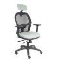 Silla Jorquera traslack malla negra asiento bali gris brazos 3D cabecero regulable