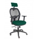 Silla Jorquera traslack malla negra asiento bali verde brazos 3D cabecero regulable