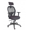 Silla Jorquera traslack malla negra asiento bali gris brazos 3D cabecero regulable