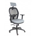 Silla Jorquera traslack malla negra asiento bali gris brazos 3D cabecero regulable