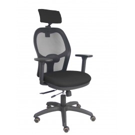 Silla Jorquera traslack malla negra asiento bali negro brazos 3D cabecero regulable