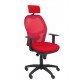 Silla Jorquera malla roja asiento bali rojo cabecero regulable