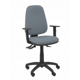 Silla Sierra S bali gris con brazos regulables base poliamida negra