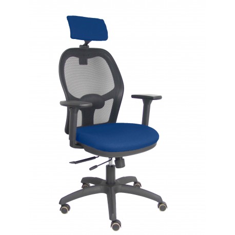 Silla Jorquera traslack malla negra asiento bali marino brazos 3D cabecero regulable