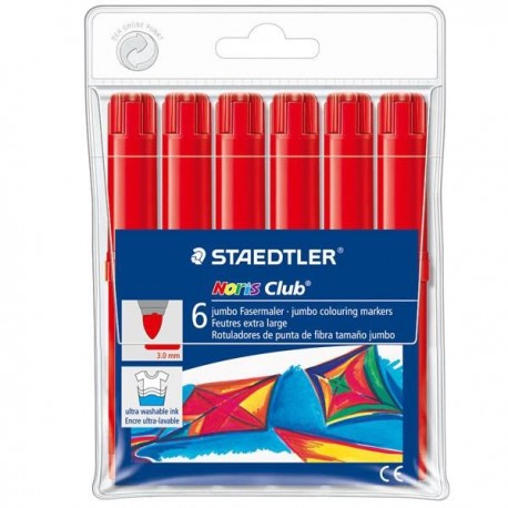 B. 6 ROTULAD. STAEDTLER NORIS JUMBO 340 ROJO