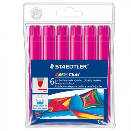 B. 6 ROTULAD. STAEDTLER NORIS JUMBO 340 ROSA