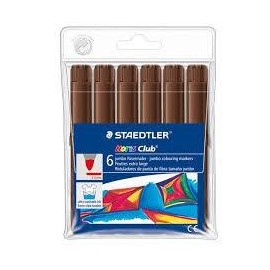 B. 6 ROTULAD. STAEDTLER NORIS JUMBO 340 MARRON