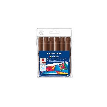 B. 6 ROTULAD. STAEDTLER NORIS JUMBO 340 MARRON