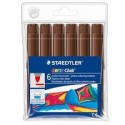 B. 6 ROTULAD. STAEDTLER NORIS JUMBO 340 MARRON