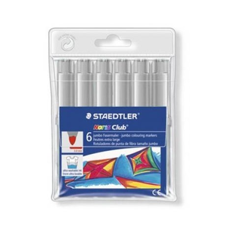 B. 6 ROTULAD. STAEDTLER NORIS JUMBO 340 GRIS