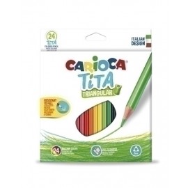 LAPICES COLOR CARIOCA TITA TRI. est.24 - Pack de 6 unidades