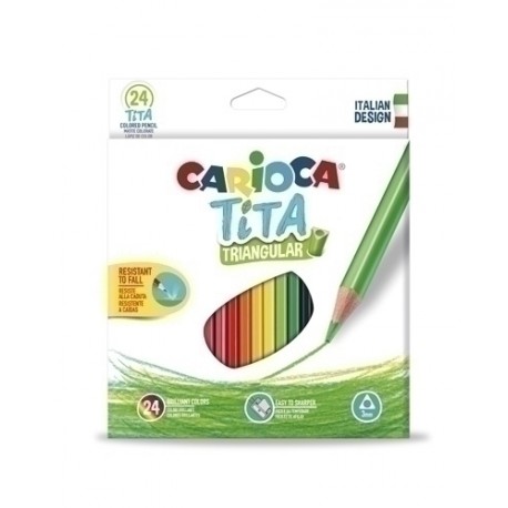 LAPICES COLOR CARIOCA TITA TRI. est.24 - Pack de 6 unidades