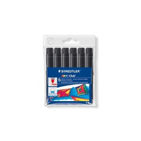 B. 6 ROTULAD. STAEDTLER NORIS JUMBO 340 NEGRO