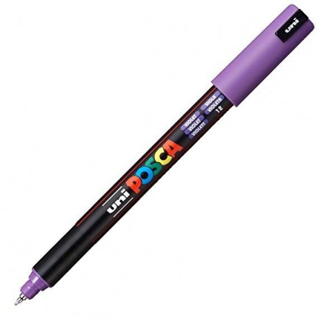 UNIBALL MARCADOR POSCA PC-1MR NO PERMANENTE PUNTA EXTRAFINA 0.7MM VIOLETA