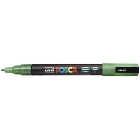 UNIBALL MARCADOR POSCA PC-3ML PUNTA CÓNICA 0,9 - 1,3 MM VERDE PURPURINA