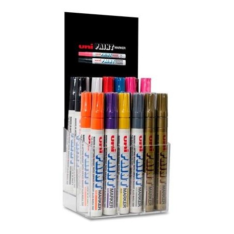 UNIBALL EXPOSITOR MARCADOR PERMANENTE PAINT MARKER PX-20/30P SURTIDO -30U-