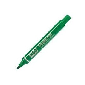 PENTEL PEN N50-BE MARCADOR PERMANENTE CUERPO ALUMINIO VERDE Y PUNTA MEDIA CONICA -12U-