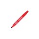 PENTEL PEN N50-BE MARCADOR PERMANENTE CUERPO ALUMINIO ROJO Y PUNTA MEDIA CONICA -12U-