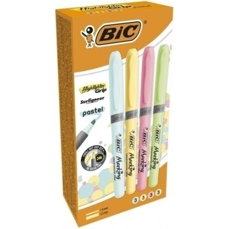 ROTUL.FLUOR BIC BRITE LINER PASTEL C/12