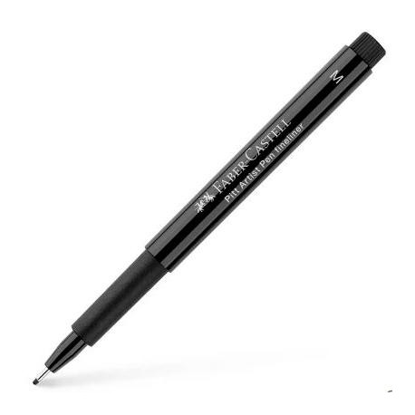 FABER CASTELL ROTULADOR PITT ARTIST PEN M PERMANENTE NEGRO -10U-