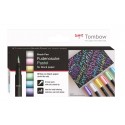 Tombow WS-BS-6P marcador 6 pieza(s) Punta de pincel Azul, Verde, Rosa, Violeta, Blanco, Amarillo