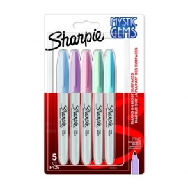 SHARPIE MARCADOR PERMANENTE MYSTIC GEMS C/SURTIDOS PASTEL EN BLISTER DE 5