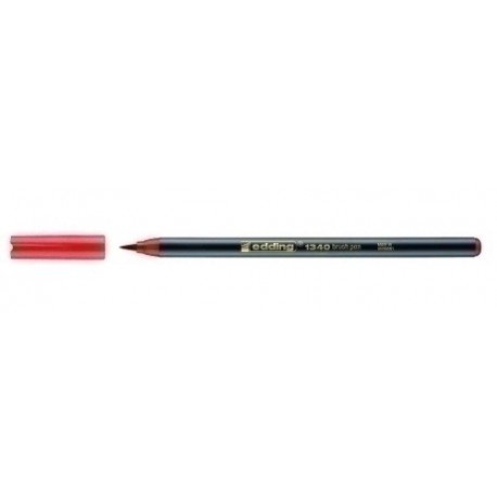 ROTUL.EDDING 1340 BRUSHPEN ROJO - Pack de 10 unidades