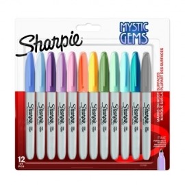 SHARPIE MARCADOR PERMANENTE MYSTIC GEMS C/SURTIDOS PASTEL EN BLISTER DE 12