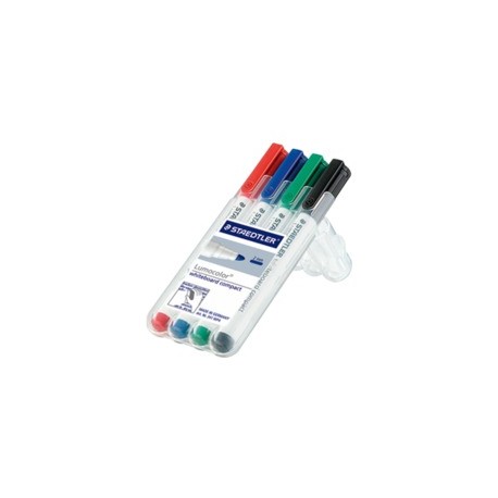 Staedtler Lumocolor whiteboard compact 341 marcador 4 pieza(s) Negro, Azul, Verde, Rojo