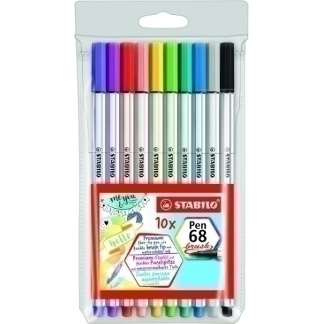 ROTUL.STABILO PEN 68  BRUSH BL.10