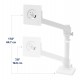 Ergotron NX Series NX MONITOR ARM WHITE 86,4 cm (34'') Negro, Blanco Escritorio