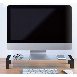 SOPORTE MONITOR OFFICE BOX CRYSTAL AIR NEGRO