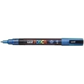 UNIBALL MARCADOR POSCA PC-3ML PUNTA CÓNICA 0,9 - 1,3 MM AZUL PURPURINA