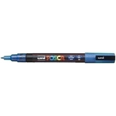 UNIBALL MARCADOR POSCA PC-3ML PUNTA CÓNICA 0,9 - 1,3 MM AZUL PURPURINA