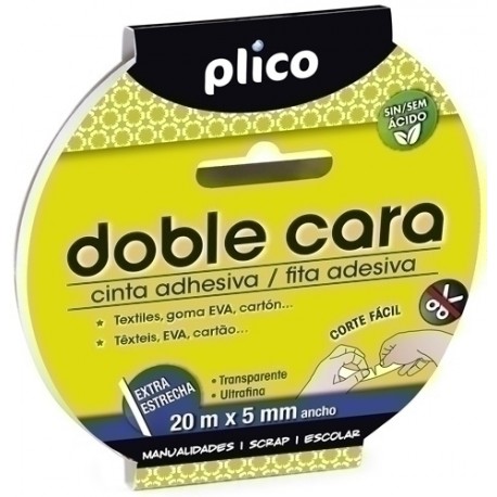 CINTA DOBLE CARA PLICO 20x5 ULTRA ESTR.