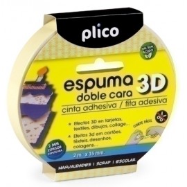 CINTA DOBLE CARA PLICO 2x15 ESPUMA