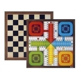 TABLERO PARCHIS 4 AJEDREZ DE 40 Cmts