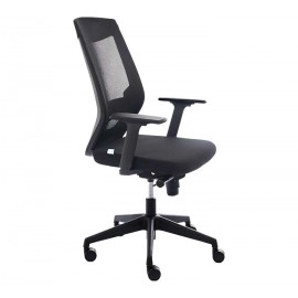 SILLA ROCADA RD-908-4 RESPALDO MALLA/ASIENTO NEGRO