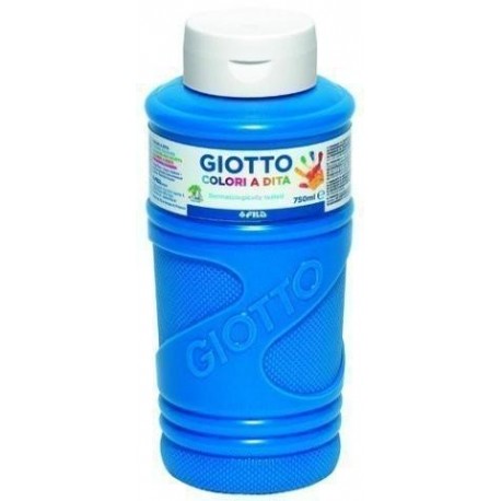 GIOTTO PINTURA DE DEDOS DE 750 ML COLOR AZUL CYAN