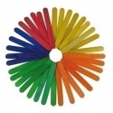 PALILLOS PLANOS COLORES 15cm. PACK 50