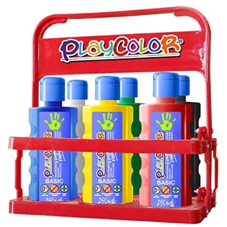 FINGER PAINT BASIC 40ML. 6 COLORES SURTIDOS PLAYCOLOR 17591.