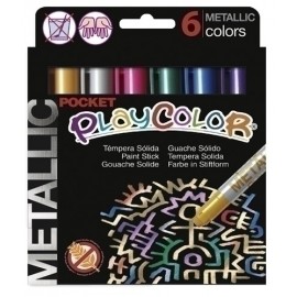 TEMPERA PLAYCOLOR MET. POCKET C/6